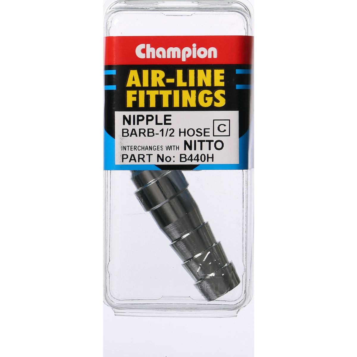 Champion Steel Nipple Hose Barb 1/2" B440H