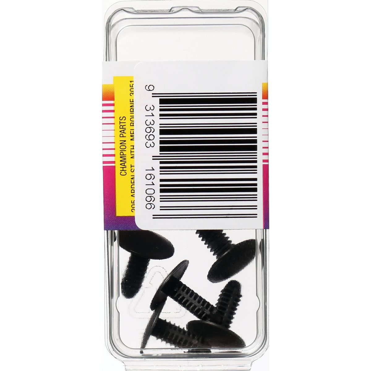 Champion Fasteners Xmas Tree Clip Black Len: 18mm Stem Dia: 4.7mm Head: 16mm TF2