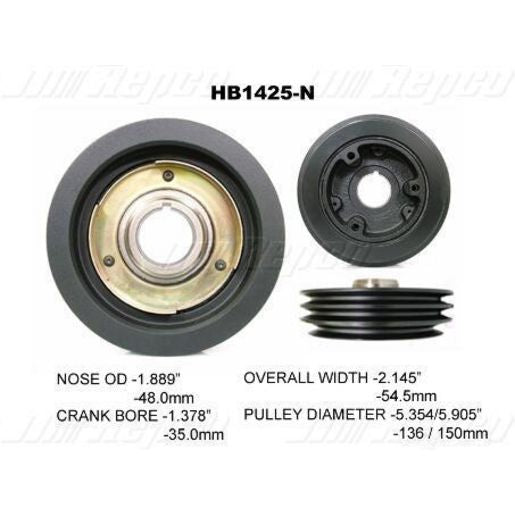 Powerbond OEM Replacement Harmonic Balancer HB1425N