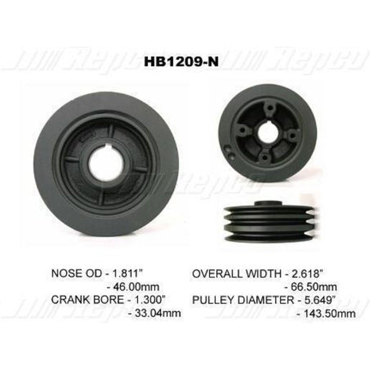 Powerbond OEM Replacement Harmonic Balancer HB1209N