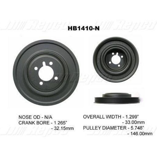 Powerbond OEM Replacement Harmonic Balancer HB1410N