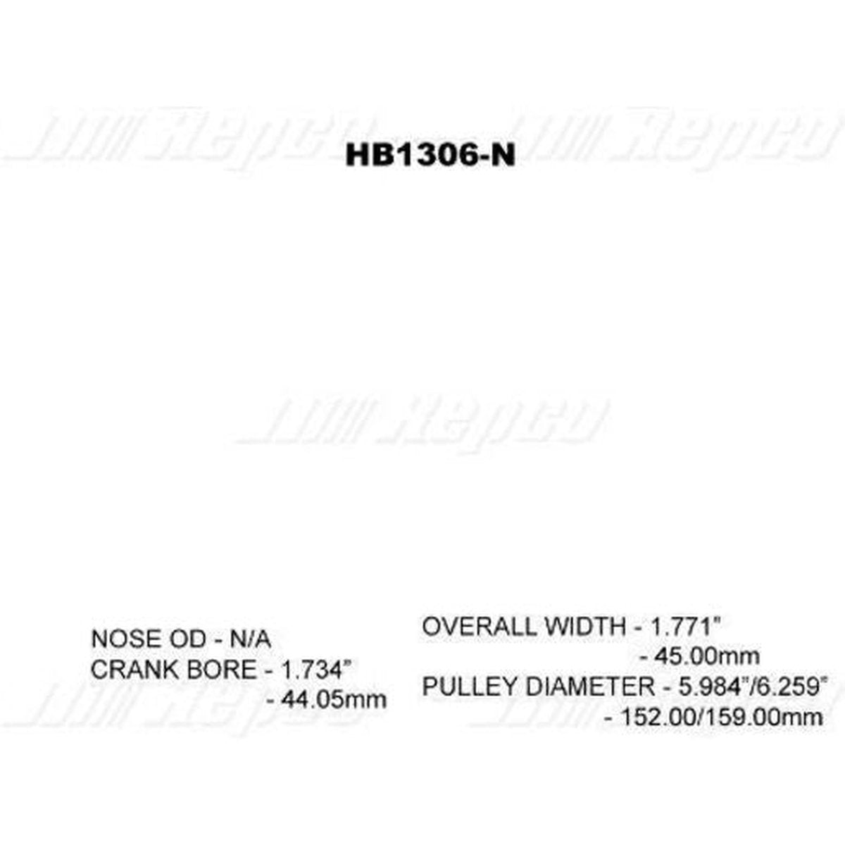 Powerbond OEM Replacement Harmonic Balancer HB1306N