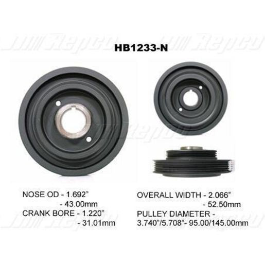 Powerbond OEM Replacement Harmonic Balancer HB1233N