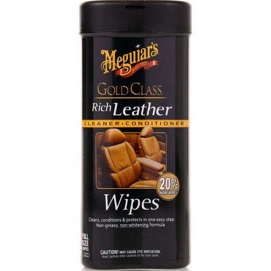 Meguiars Gold Class Rich Leather Wipes 25pk G10900