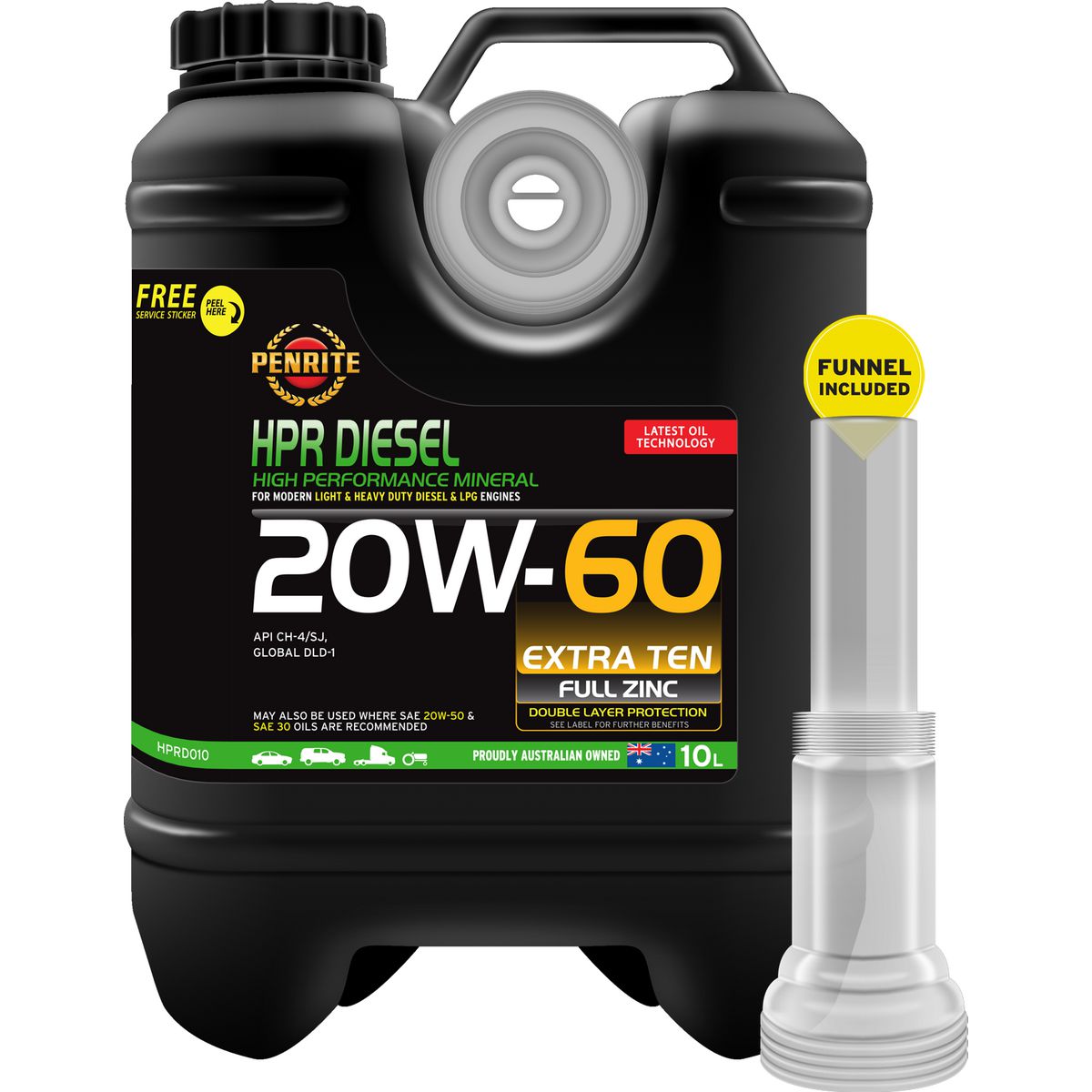 Penrite HPR Diesel SAE 20W-60 Engine Oil 10L