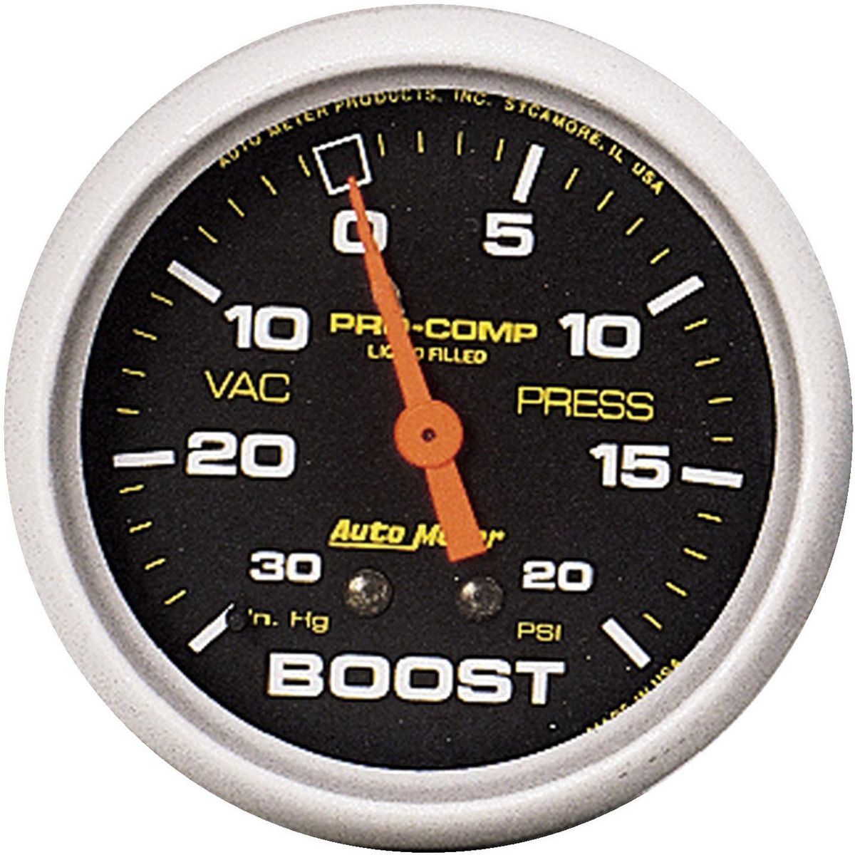 Autometer Pro-Comp 2-5/8in Boost/Vacuum Gauge 30in/Hg 20PSI Mechanical AU5401