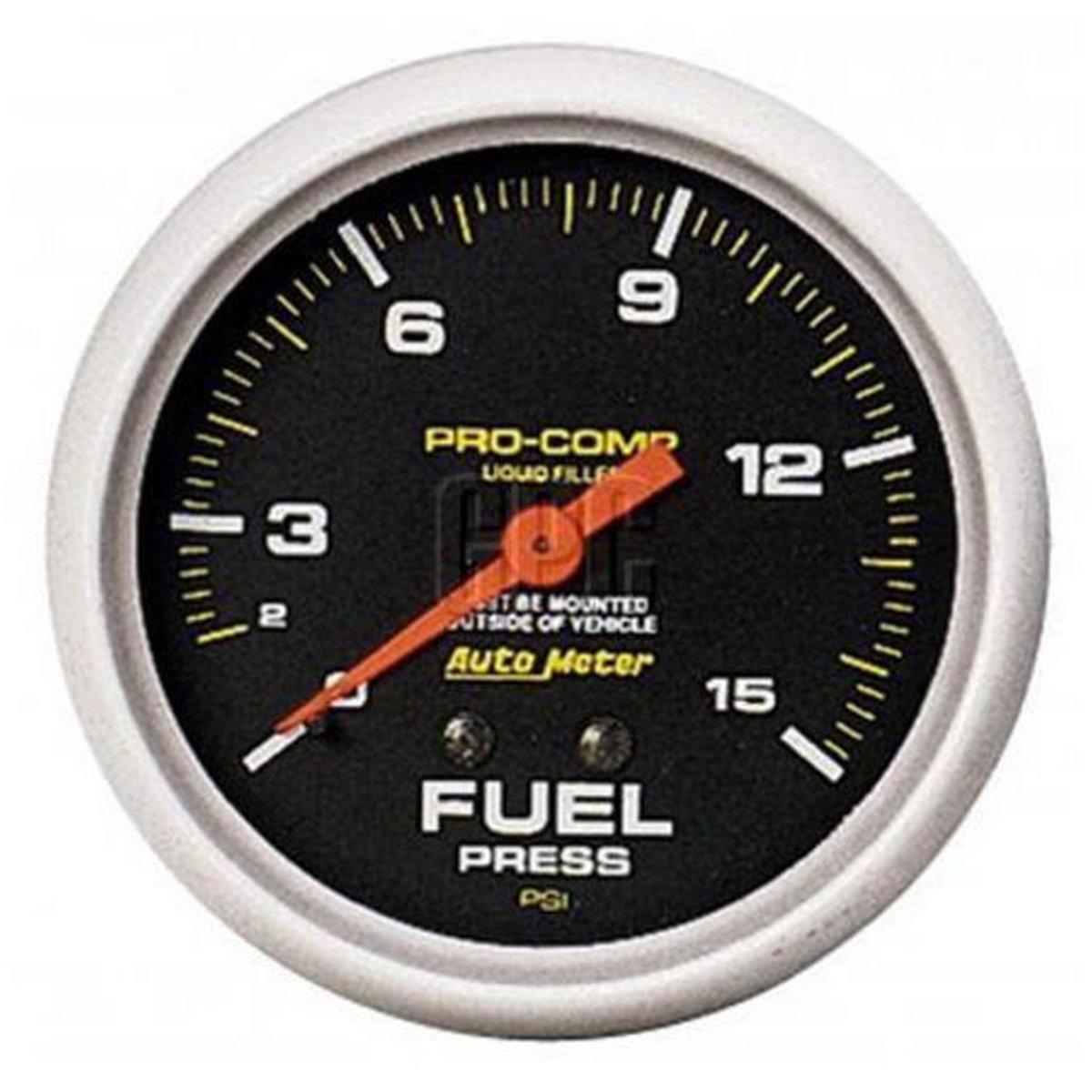Autometer Pro-Comp 2-5/8in Fuel Pressure Gauge 0-15 PSI Liquid Filled Mechanical AU5411