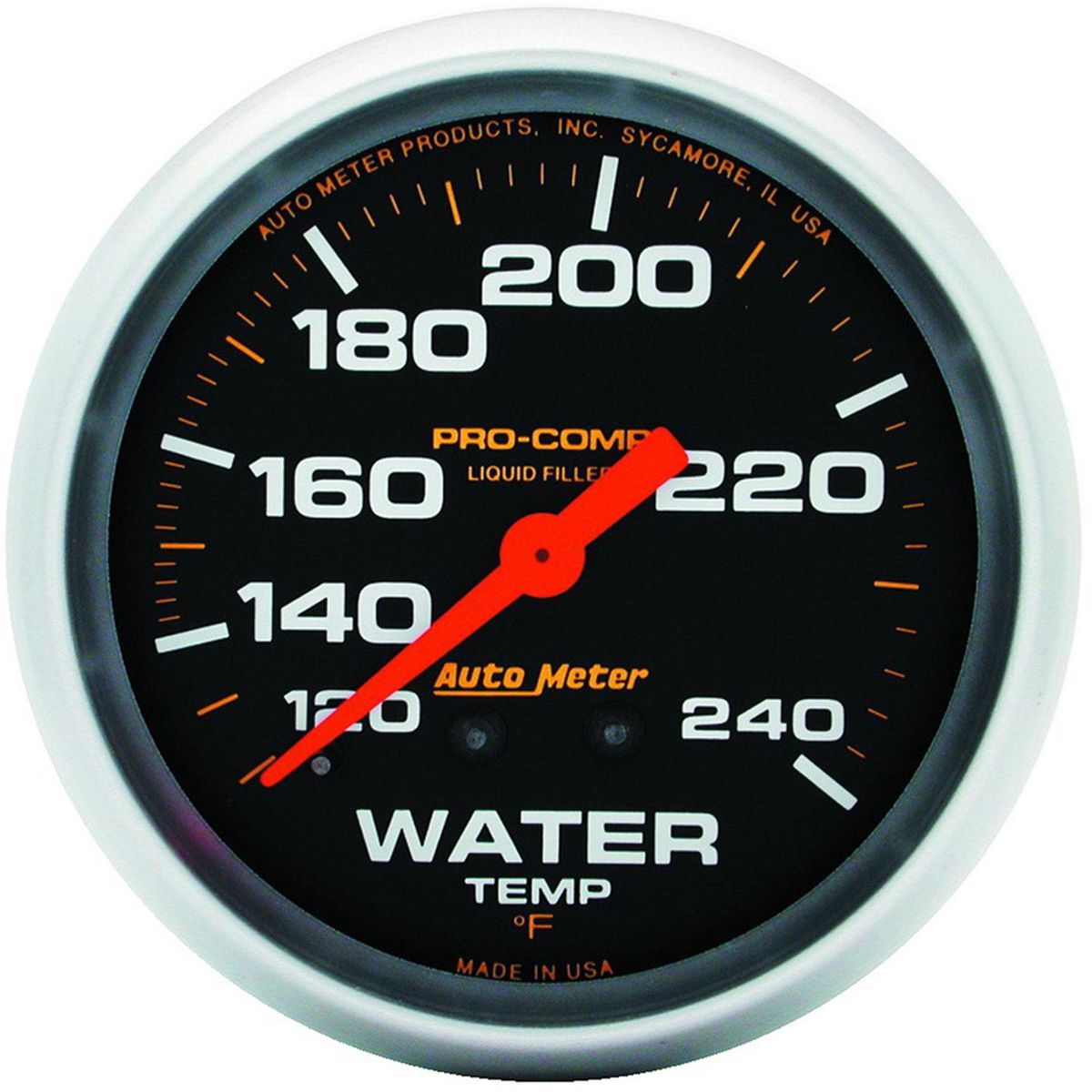 Autometer Pro-Comp 2-5/8in Water Temp Gauge 120-240F Liquid Filled Mechanical AU5432