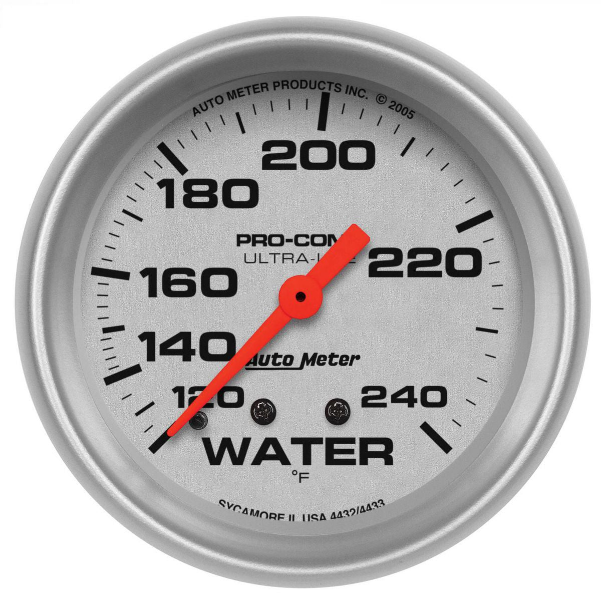 Autometer Ultra-Lite 2-5/8in Water Temp Gauge 120-240F Mechanical AU4432