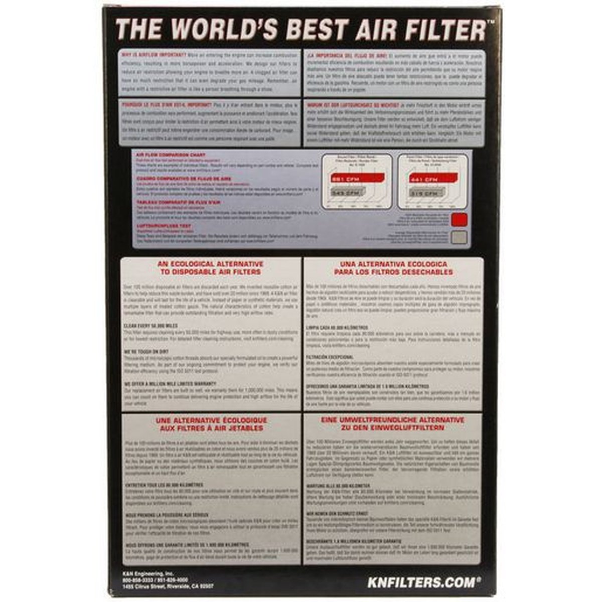 K&N Hi-Flow Performance Air Filter 33-2031-2
