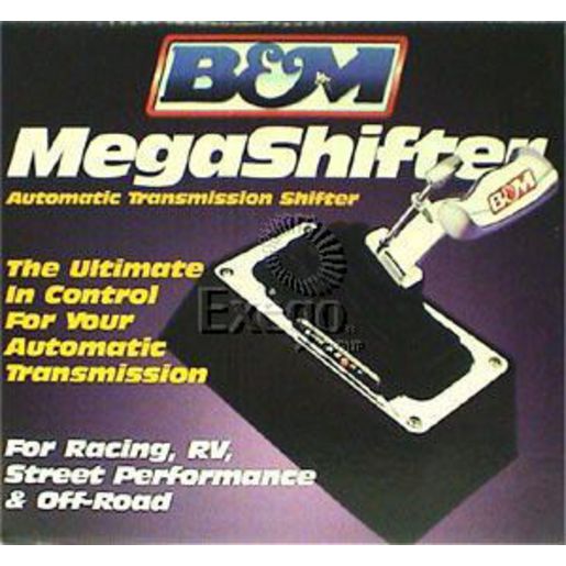 B&M Megashifter Ratchet Shifter Automatic RHD Polished/Black Universal 3 & 4-Speed Compatible BM80685