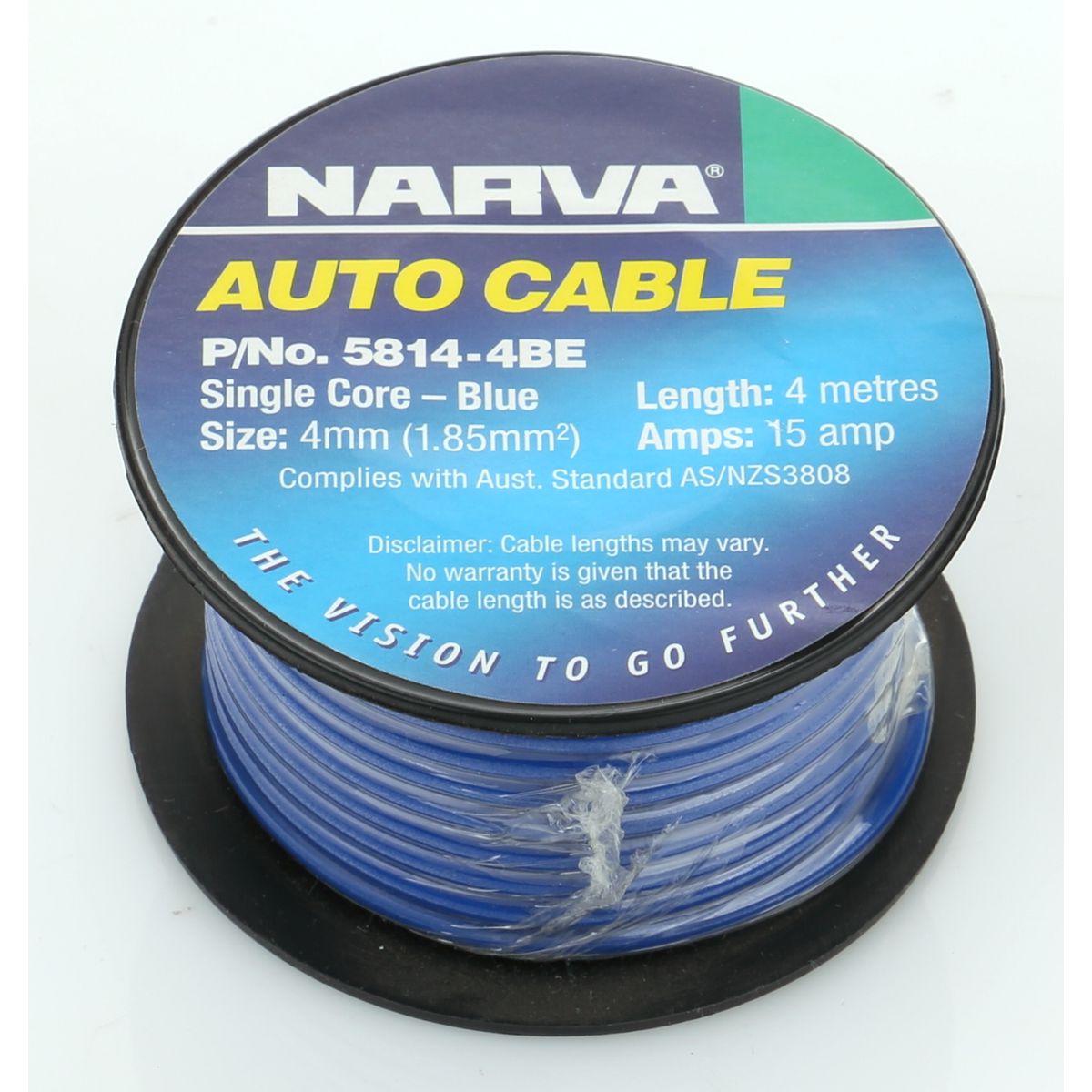 Narva Auto Cable 15A 4mm x 4m Blue 5814-4BE