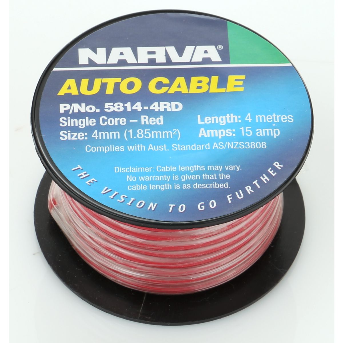 Narva Auto Cable 15A 4mm x 4m Red 5814-4RD