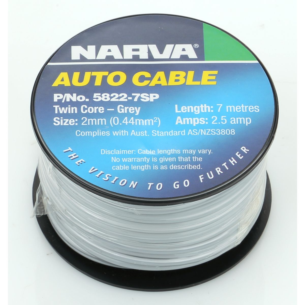 Narva Speaker Cable 25A 2mm x 7m Grey 5822-7SP