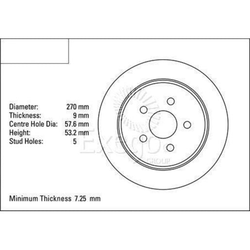 DBA Standard Brake Rotor Single 270mm Rear DBA166
