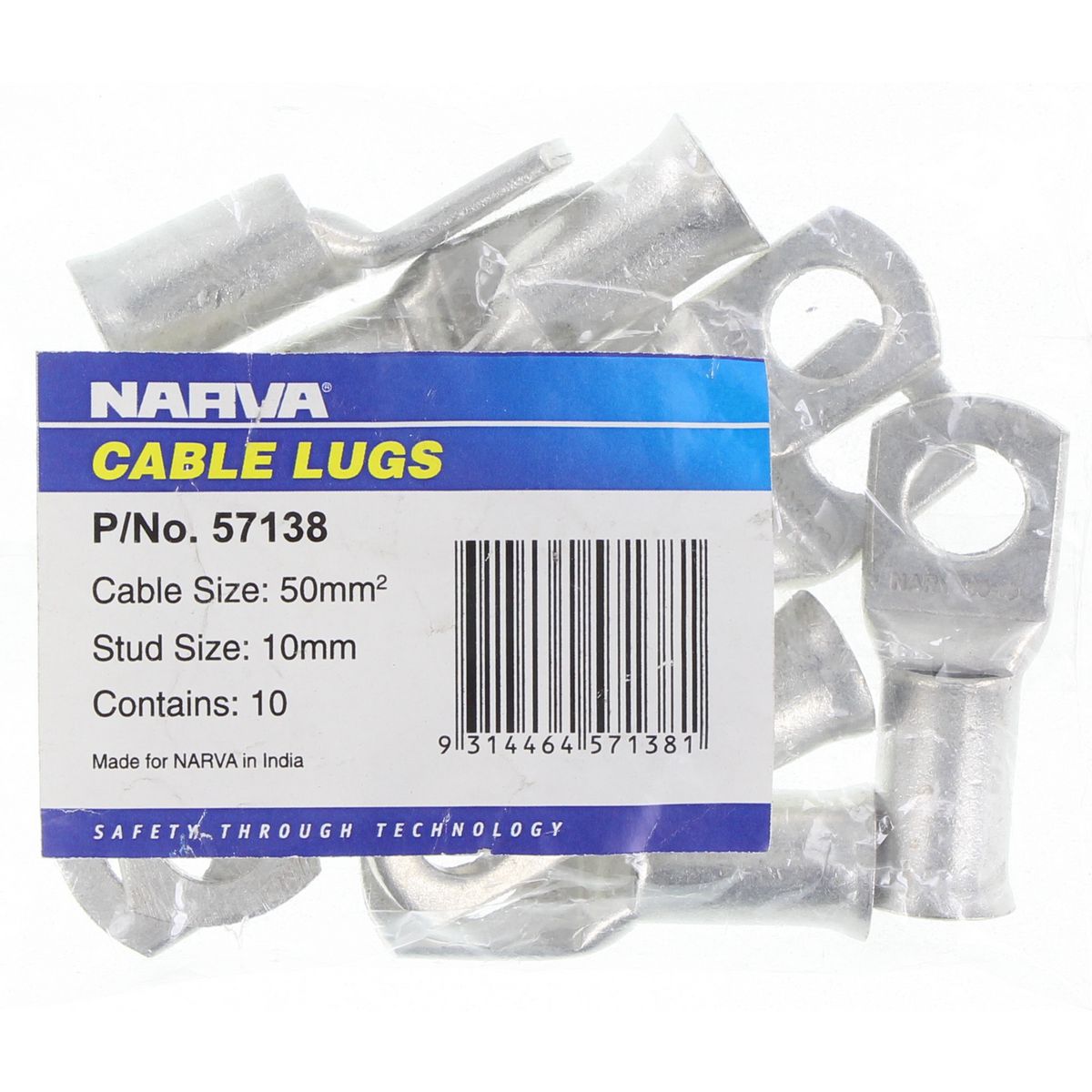 Narva Cable Lug (50mm2) 10mm Stud 57138