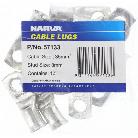 Narva Cable Lug (35mm2) 8mm Stud (10Pk) 57133