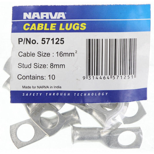 Narva Cable Lug (16mm2) 8mm Stud 57125