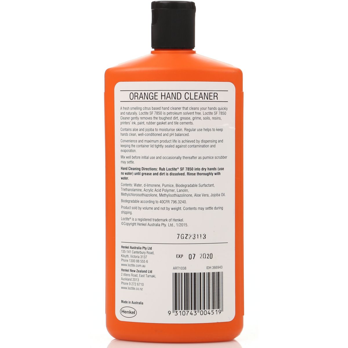 Loctite SF 7850 Orange Hand Cleaner 400mL