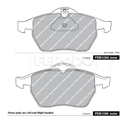 Ferodo Brake Pad Set FDB1068A