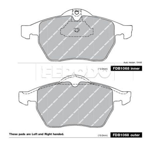 Ferodo Brake Pad Set FDB1068A