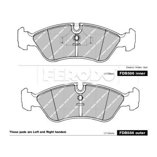 Ferodo Brake Pad Set FDB586A