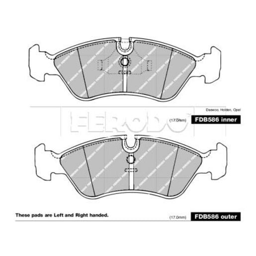Ferodo Brake Pad Set FDB586A