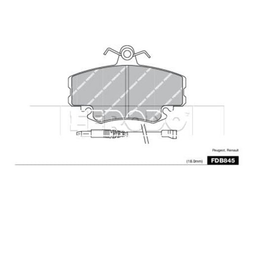 Ferodo Brake Pad Set FDB845A