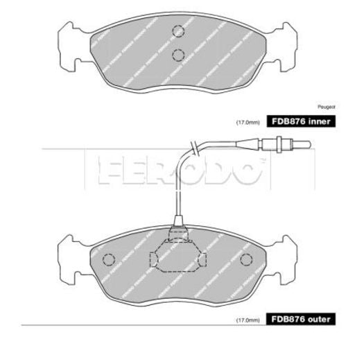 Ferodo Brake Pad Set FDB876A