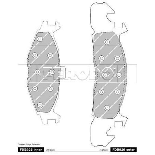 Ferodo Pad Set-Disc Brake FDB926A