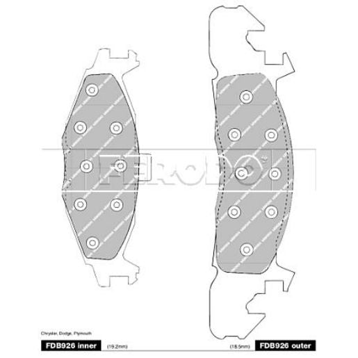Ferodo Pad Set-Disc Brake FDB926A