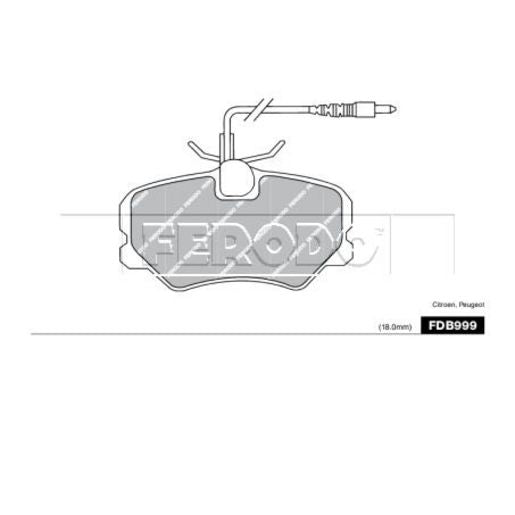 Ferodo Brake Pad Set FDB999B