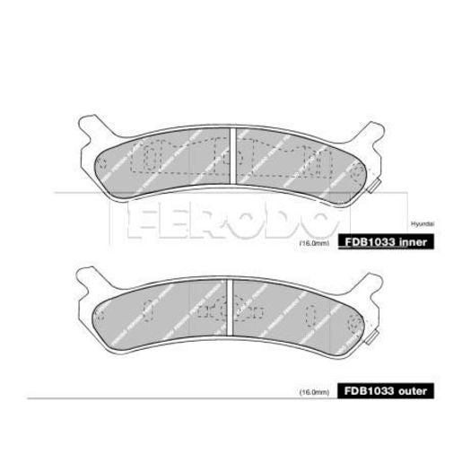 Ferodo Brake Pad Set FDB1033A