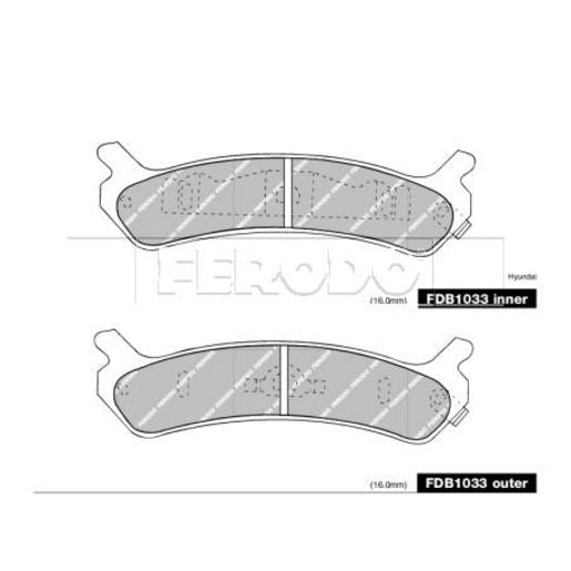 Ferodo Brake Pad Set FDB1033A