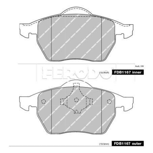 Ferodo Brake Pad Set FDB1167A