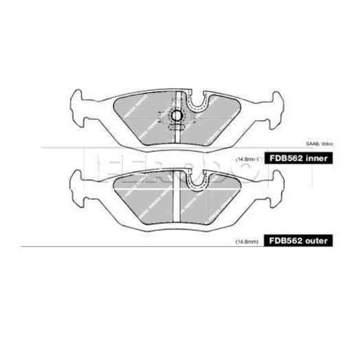 Ferodo Brake Pad Set FDB562A