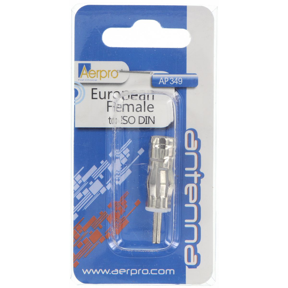Aerpro Antenna Headunit Adaptor Suits European Female Plug AP349
