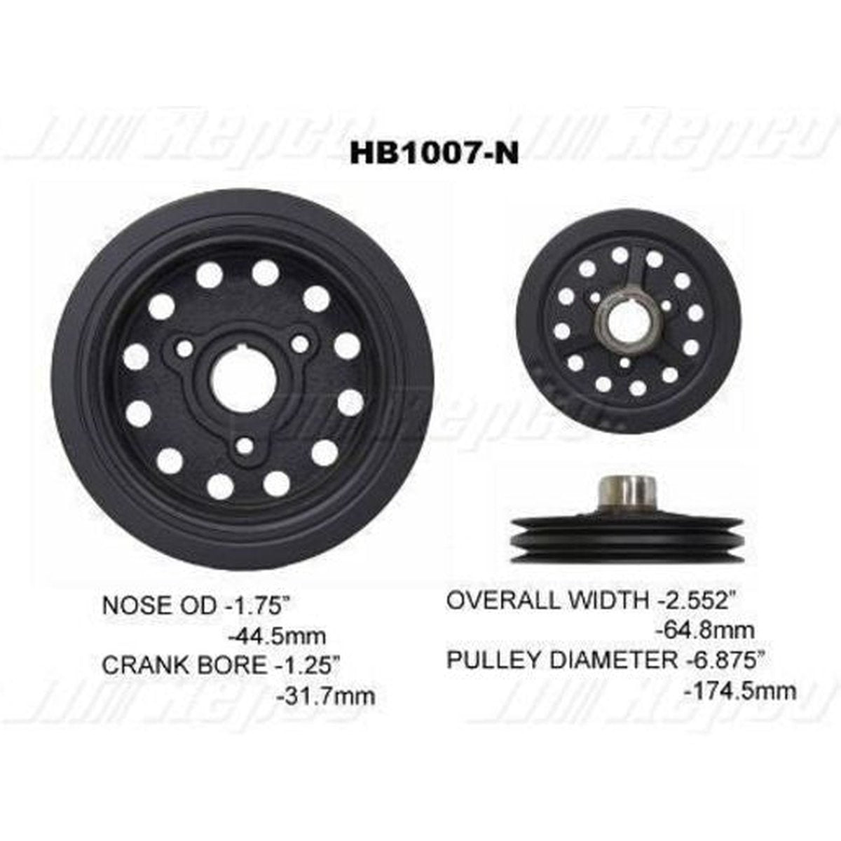 Powerbond OEM Replacement Harmonic Balancer HB1007N