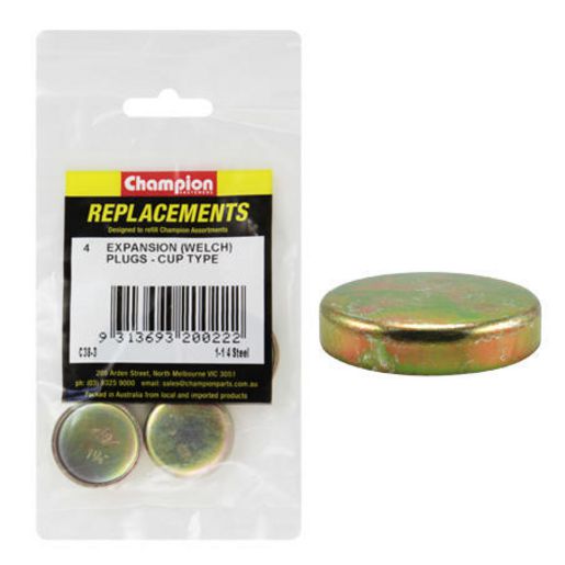 Champion Fasteners Welch Plug Cup Steel 1 1/4in C38-3