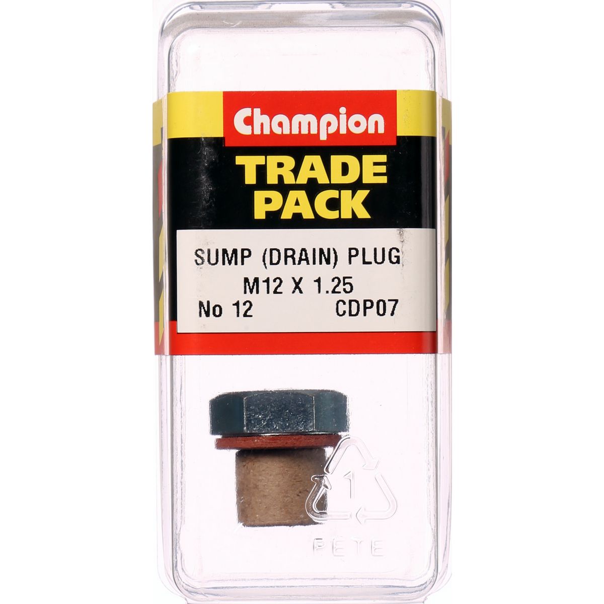 Champion Fasteners Drain Plug No.12F M12 X 1.25mm CDP07
