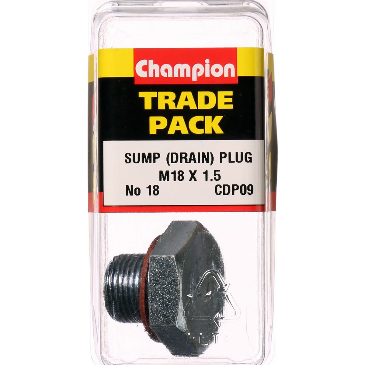 Champion Fasteners Drain Plug No.18 M18 X 1.5mm CDP09