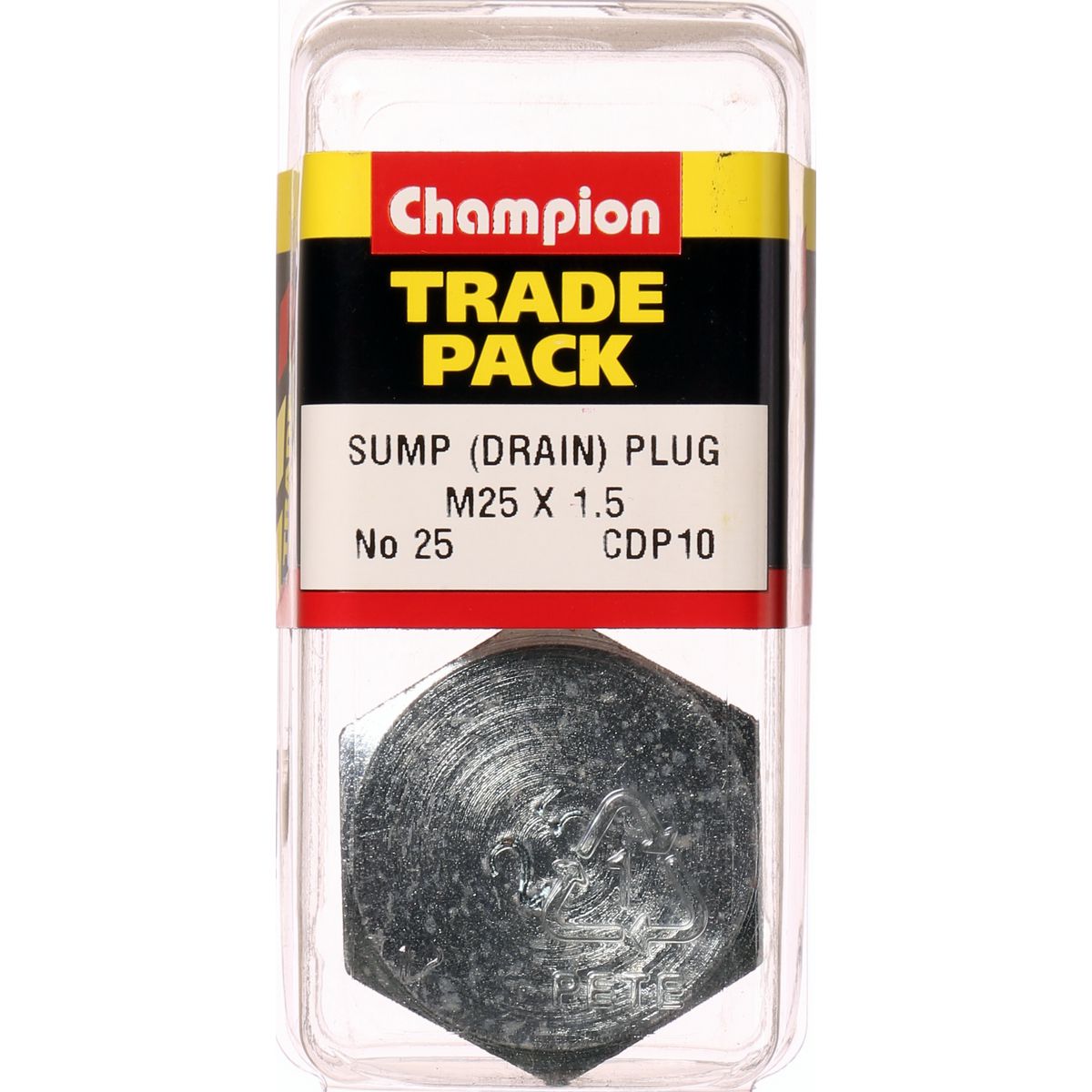 Champion Fasteners Drain Plug No.25 M25 X 1.5mm CDP10