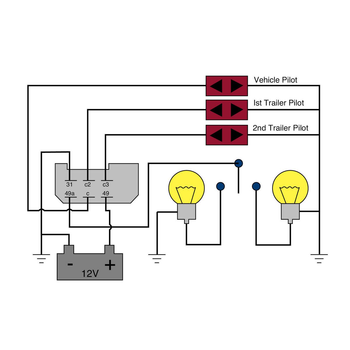 Tridon Flasher Relay 12V 6 Pin Outage FET18