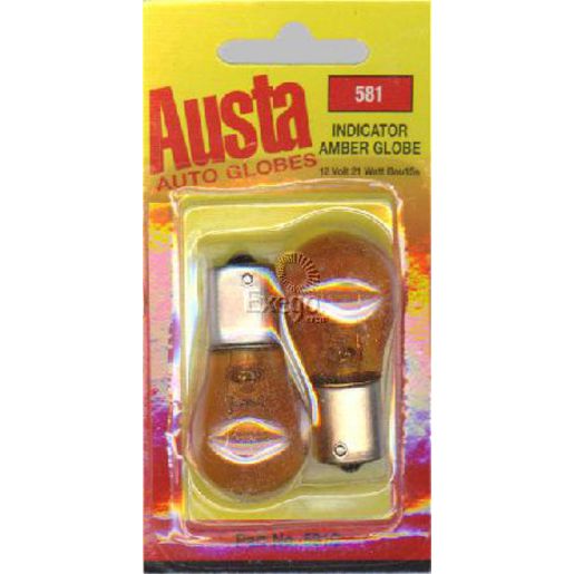 Austa Globe Amber 12V 21W Ba15 (Cd2) 581C