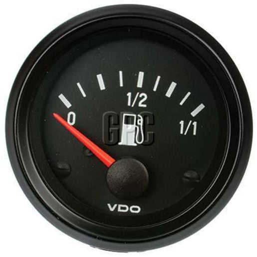 VDO Fuel Gauge w/Adjustable Resistance 24V 52mm Round (suits Tubular Sender) 301040002