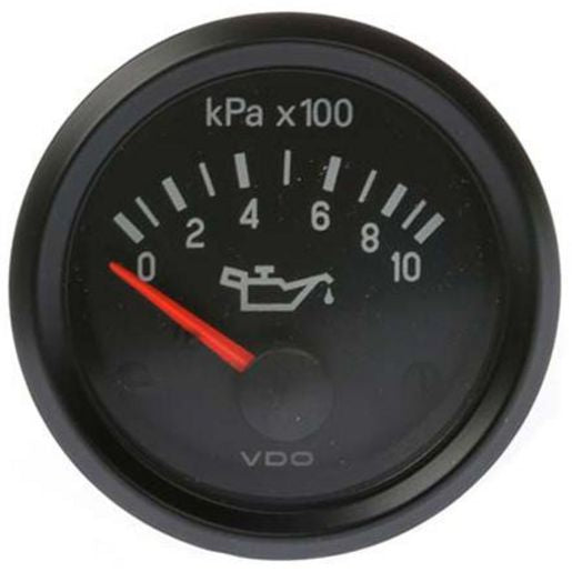 VDO Oil Pressure Gauge 0-1000kPa 12V 52mm Round 350030017
