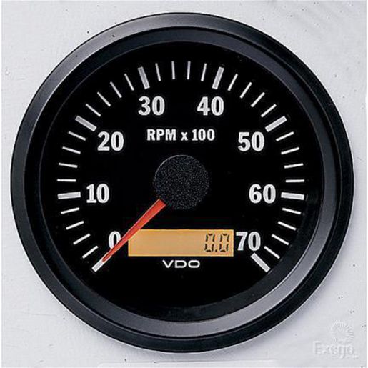 VDO Tachourmeter Electric 12 Or 24V 0 - 7000 Rpm 85Mm 333015035G