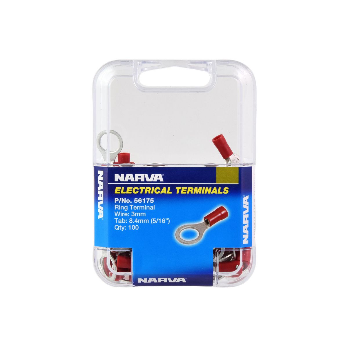Narva Terminal Ring Red 8.4mm (100Pk) 56175