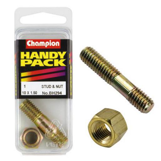 Champion Fasteners Manifold Stud & Nut M10 X 40 X 1.5mm BH294