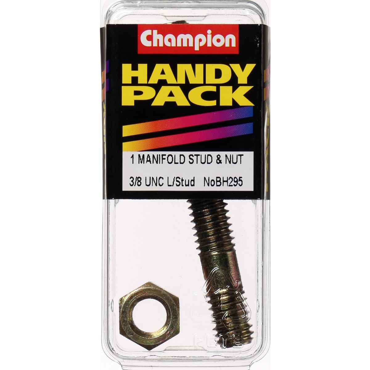 Champion Fasteners Manifold Stud & Nut 3/8In X 3In Unc BH295